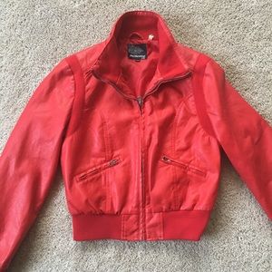 Red pleather jacket